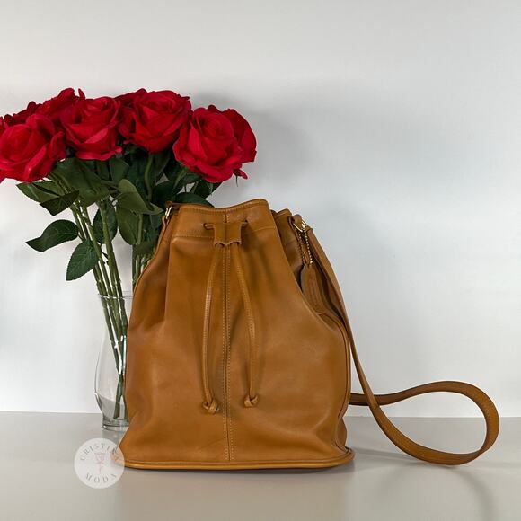 Vintage Coach Drawstring Sac Medium 4015 Honey USA - Picture 1 of 10